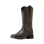 Western Boots, svarta med mönstersömar